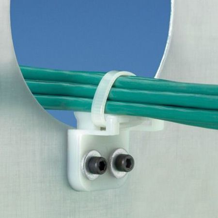 PANDUIT Cable Tie Mount, Right Angle, #10 Screw RAMH-S10-D